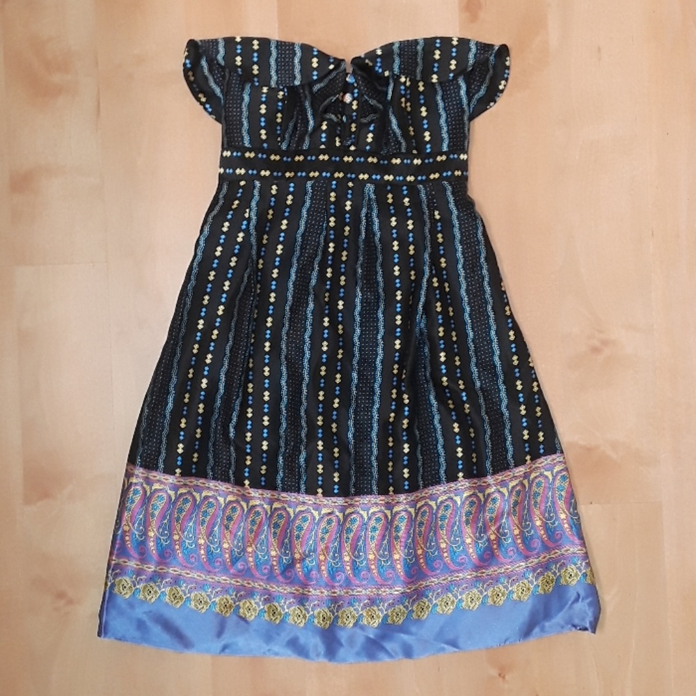 NWT, Betsey Johnson Vintage Strapless Silk Dress - Picture 10 of 13